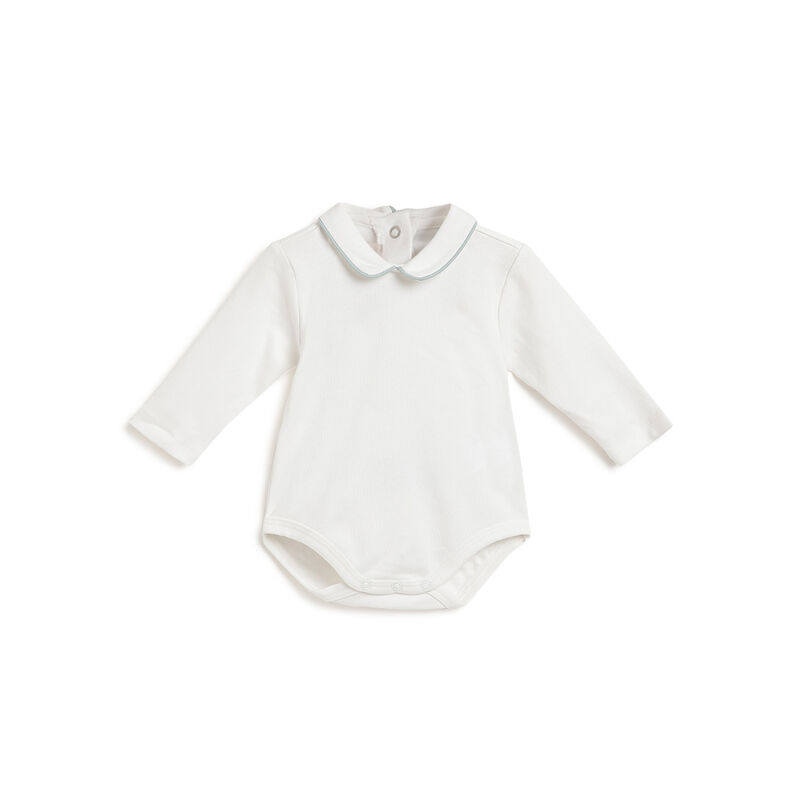 Boys Medium Natural Solid Bodysuit With Babysuit image number 1